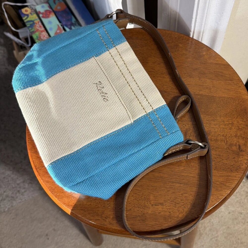 Relic By Fossil Color Block Shoulder Purse - Blue/Cream